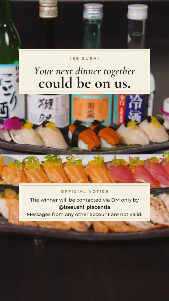 Social post for ISE Sushi